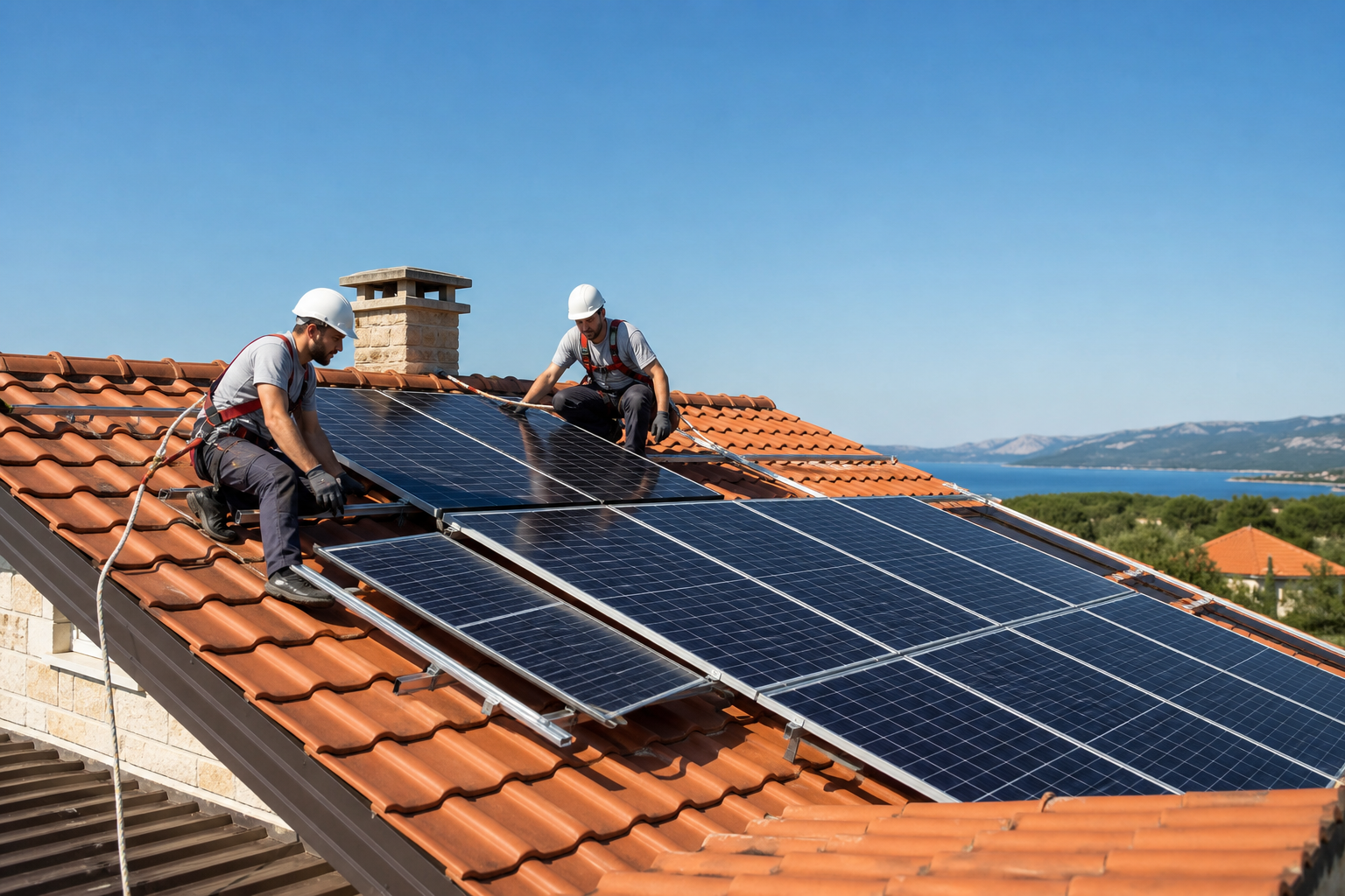 Montaža solarnih panela na krovu